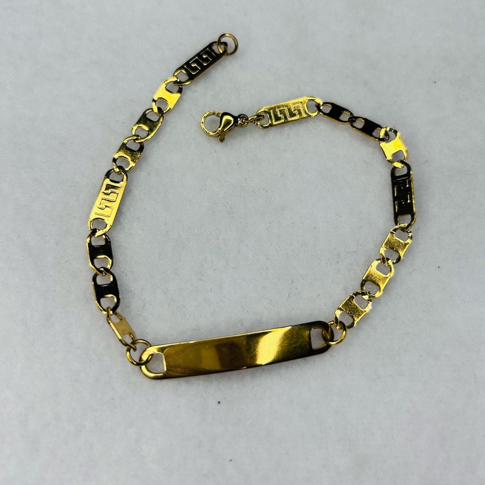 Gold and Black Chain Bracelet